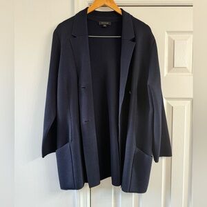 Ann Taylor Navy Heavy Sweater Jacket Coat XL